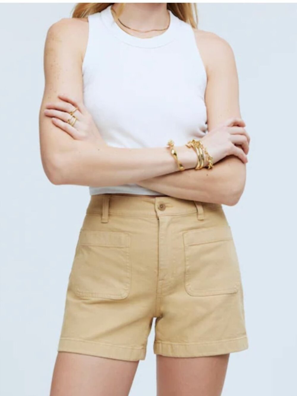 Madewell Size 26 Emmett Short Khaki